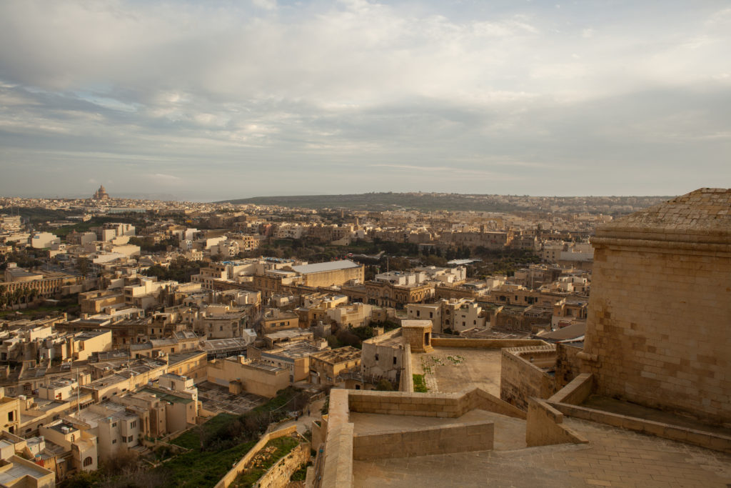 Panorama of Rabat in Gozo, Malta