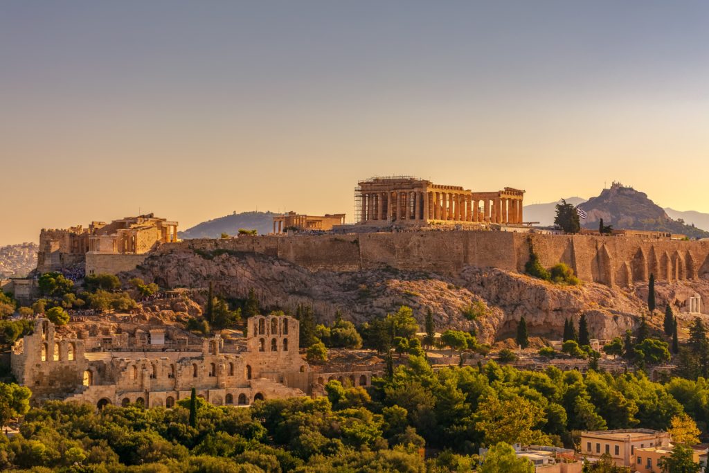 View of Acropolis of Athens, Greece